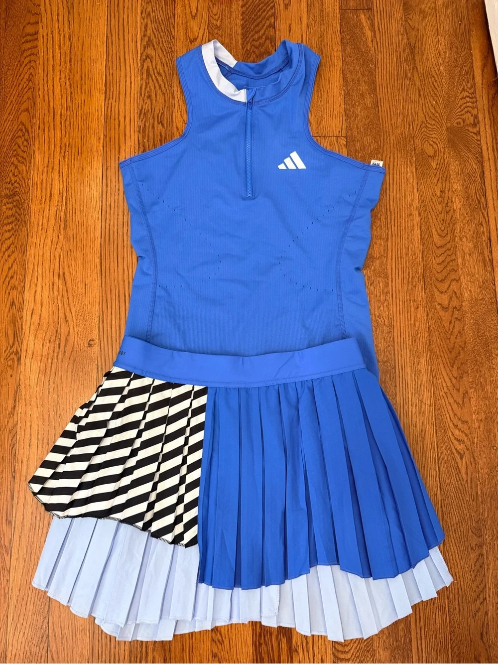 Adidas Tennis AEROREADY Pro Leotard & Pleated Skirt Set - Picture 4 of 10